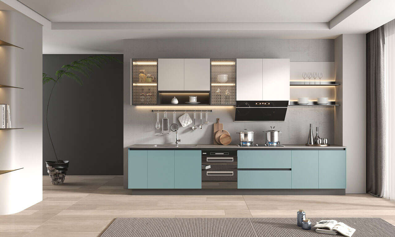 Color Stainless steel 304 Inox Kitchen Cabinet；