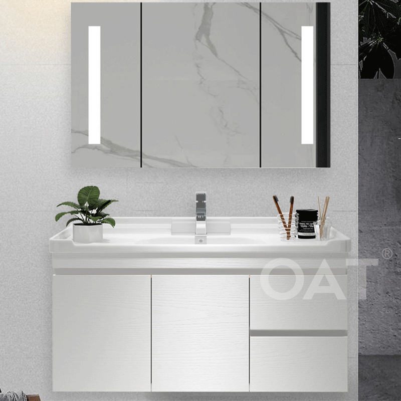 Modern luxury interior 304 stainless steel bathroom cabinet