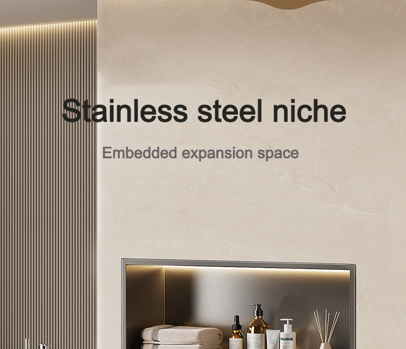 Stainless steel niche details